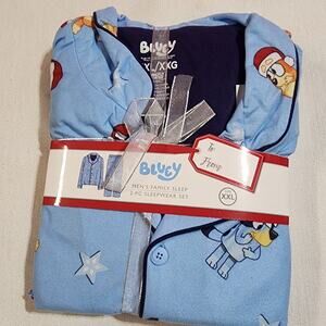 Disney Bluey Christmas pajamas set men's XXL